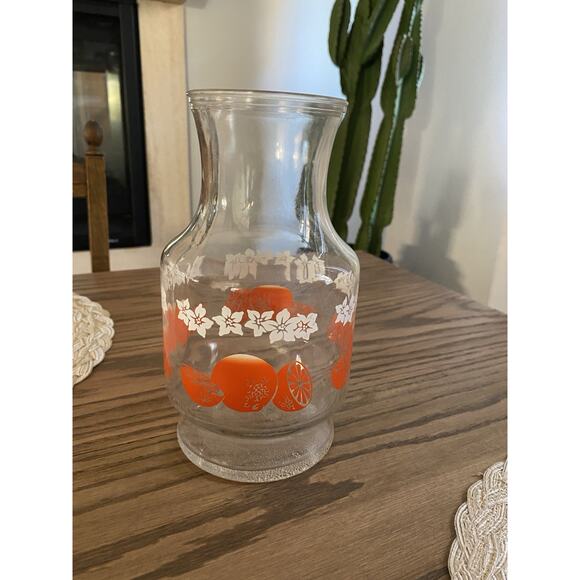 Vintage Midcentury Anchor Hocking Orange Juice Carafe Glass Juice Carafe MCM - Picture 1 of 6